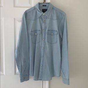 Jean shirt Cowboy style. Abercrombie. Worn once.